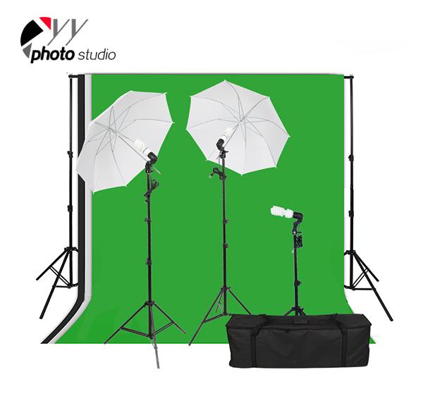 Photo Studio Umbrella Continuous Lighting Kit with Support System, KIT 001