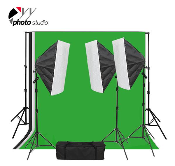 Photo Studio Video Softbox Continuous Lighting Kit with Support System, KIT 024