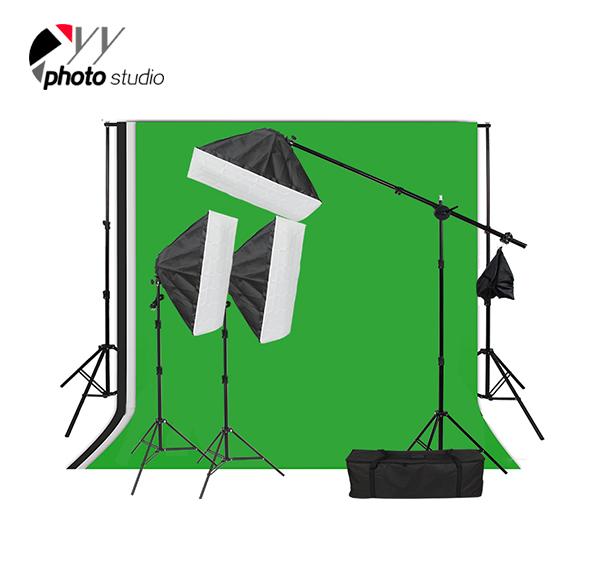 Photo Studio Video Softbox Continuous Lighting Kit with Support System, KIT 041