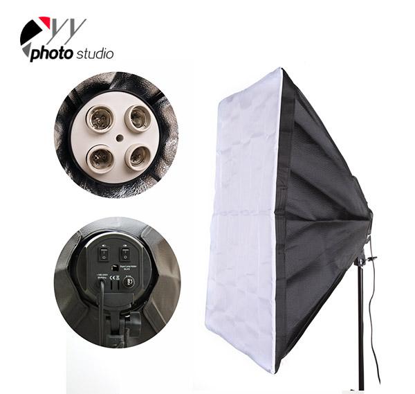 Photo Studio Softbox Only for 4 Head Continuous Lighting Socket, YB203