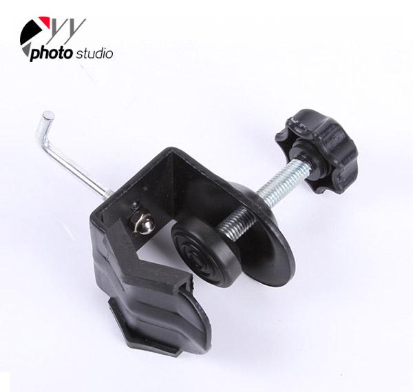 Metal C Clamp U Clip Bracket with Sandbag Hook for Photo Studio Arm Flash Light YA408